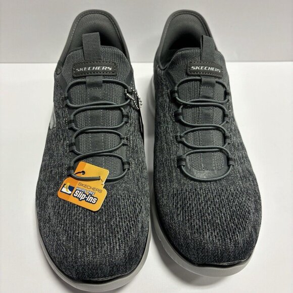 Skechers Men’s Summits -Key Pace Gray Slip-On Shoes, Size 9.5 Wide main image 6